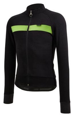 Maillot Manches Longues Santini Adapt Wool Vert Fluo