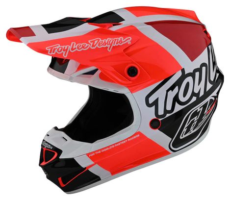 Troy Lee Designs SE4 Polyacrylite Full Face Helmet Red/Charcoal