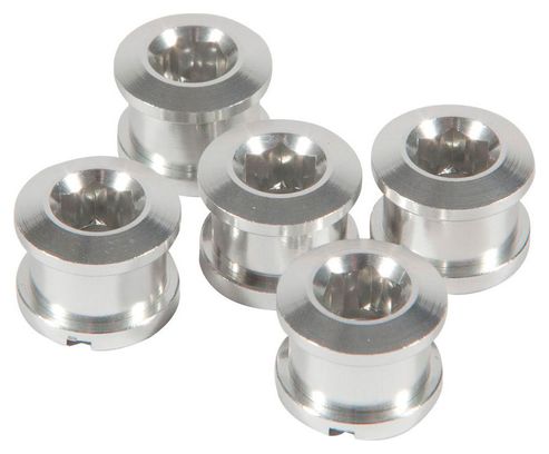 INSIGHT confezione da 5 bulloni in alluminio per corona 6,5 ??x 4 mm alu argento