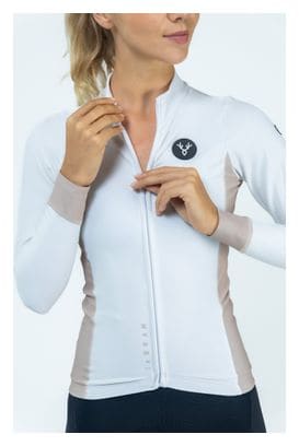 LeBram Race Dames Trui Thermo Lange Mouw Beige
