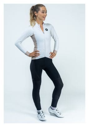 LeBram Race Dames Trui Thermo Lange Mouw Beige