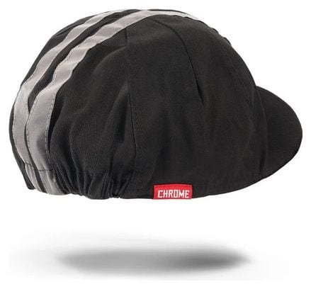 Cappellino da ciclismo cromato nero