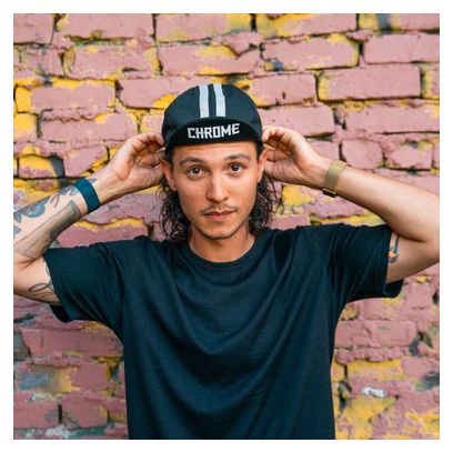 Cappellino da ciclismo cromato nero