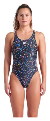 Women's swimsuit Arena Confetti Black/Multicolor