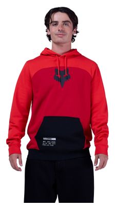 Fox Fracture Paneled Hoody Rosso