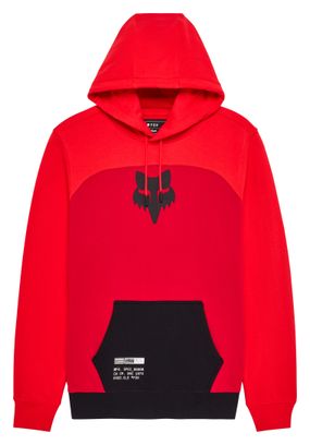 Fox Fracture Paneled Hoody Rosso