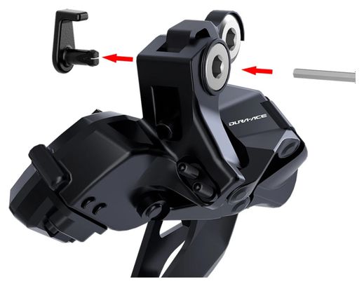 Lot de 2 clips de fixation câble dérailleur arrière Shimano Di2 (impression 3D)