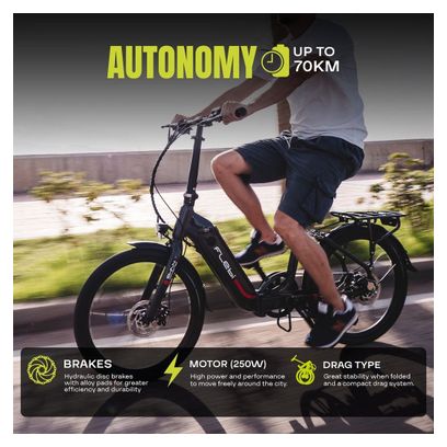 Vélo Electrique Pliant Flebi Swan 24  Grey raptor