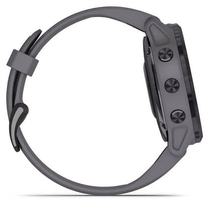 Garmin fenix 6S - Orologio GPS Pro Solar Edition in acciaio ametista con cinturino grigio scisto