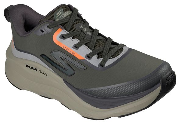 Skechers Waterproof Max Run Vorteza Green Men's Running Shoes