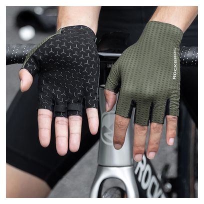 Gants de cyclisme courts respirants Rockbros - Vert