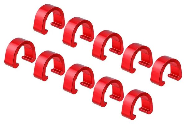 Lot de 10 clips de fixation pour gaines et durites – Aluminium