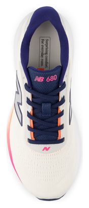 Chaussures Running New Balance FreshFoam 680 v9 Blanc/Bleu/Rose Femme