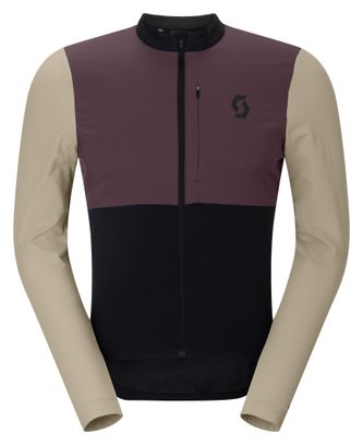 Maillot de manga larga Scott Endurance Warm negro/rojo/beige para hombre