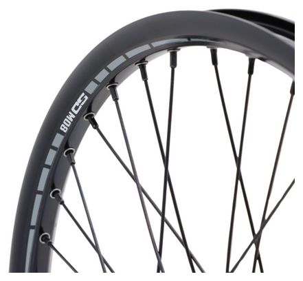 Paar Pride Control SD M08 24'' (507) Aluminium V-Brake Wheels 36H Black Hub