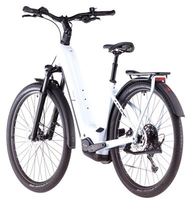 VTC Électrique Cube Kathmandu Hybrid One 800 Easy Entry Shimano Cues 10V 800 Wh 700 mm Blanc Bleu Polar 2025