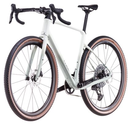 Vélo de Gravel Cube Nuroad C:62 EX Sram Rival eTap AXS/GX Eagle AXS 12V 700 mm Vert Beige Desert Stone 2025