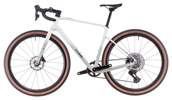 Vélo de Gravel Cube Nuroad C:62 EX Sram Rival eTap AXS/GX Eagle AXS 12V 700 mm Vert Beige Desert Stone 2025