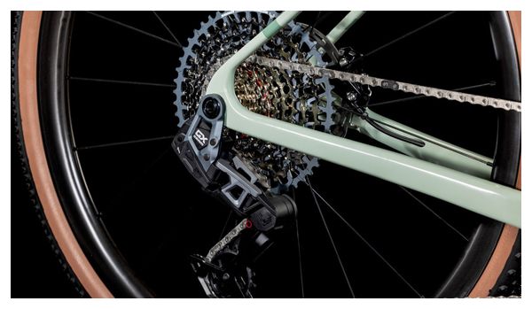 Vélo de Gravel Cube Nuroad C:62 EX Sram Rival eTap AXS/GX Eagle AXS 12V 700 mm Vert Beige Desert Stone 2025