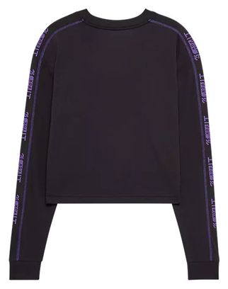 Crop top a maniche lunghe Fox Image Phantom nero da donna