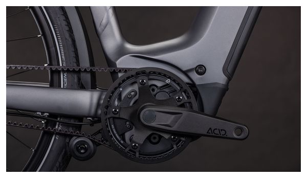 Cube Kathmandu Hybrid Comfort Pro 800 Easy Entry Elektro-Trekkingrad Enviolo Trekking Belt 800 Wh 700 mm Slab Grey 2026