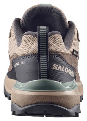 Salomon X Ultra 360 Leather GTX Hiking Shoes Brown/Beige Women's