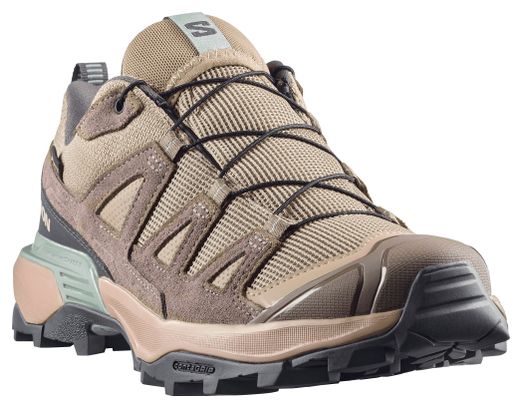 Salomon X Ultra 360 Leather GTX Hiking Shoes Brown/Beige Women's
