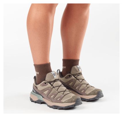 Salomon X Ultra 360 Leather GTX Hiking Shoes Brown/Beige Women's
