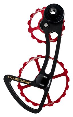 CyclingCeramic Oversized Schaltwerkskäfig 14/19T für Campagnolo 11S Umwerfer Rot