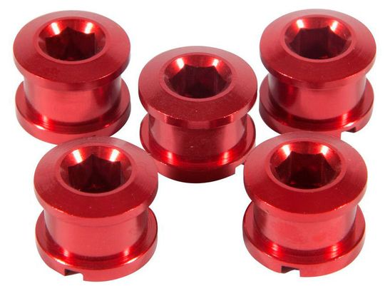 INSIGHT Pack of 5 bolts for crown 8.5 x 4mm alu red