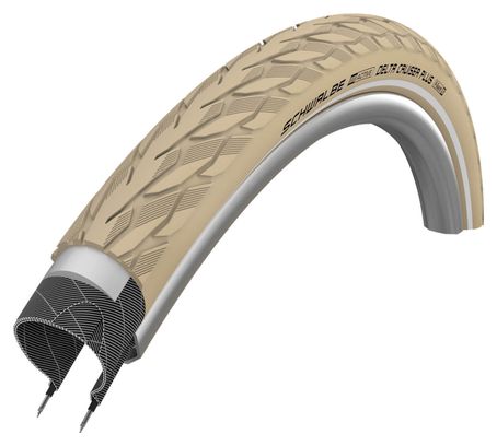SCHWALBE Delta Cruiser Plus 26 X 1 3/8 Crème Reflexion buitenband