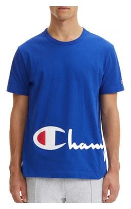 TEE SHIRT Bleu HOMME CHAMPION Large logo manuscrit