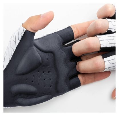 Gants de cyclisme VTT Rockbros - blanc et noir