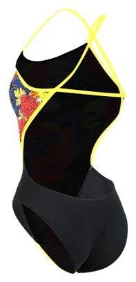 Maillot de Bain 1-Pièce Femme Michael Phelps Koï Open Back Noir