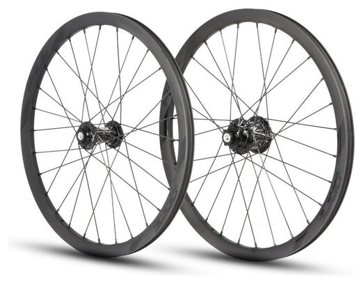 Pair of Pride Racing Wave CFR Matrix 20" Wheels (451) | 10x100 - 10x110 mm | 6 Holes | Matte Black