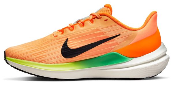 Chaussures Running Nike Air Winflo 9 Orange Vert Femme