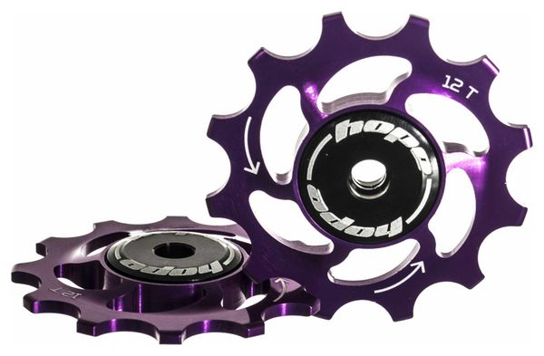 Coppia Pulegge HOPE 12 Denti/Sram 11 Velocità Viola