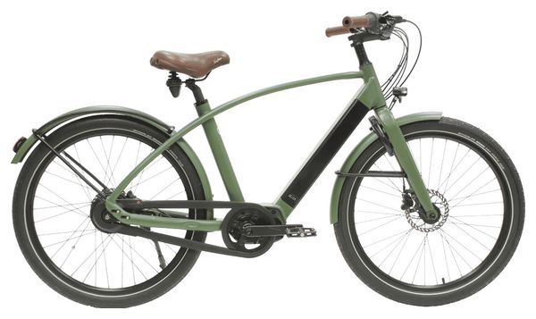 Bicicleta de ciudad reina eléctrica de cuadro alto Enviolo City CT 504Wh 26'' Verde caqui 2022