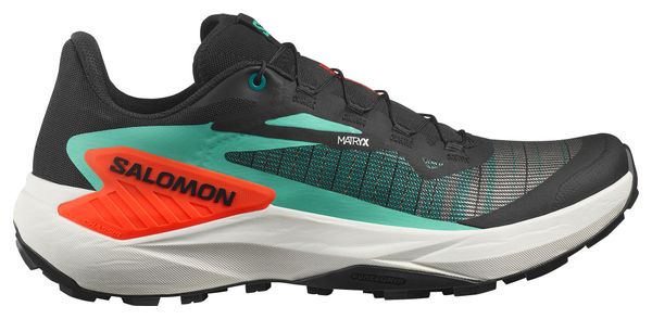 Salomon Genesis zwart/groen/rood heren trailschoenen