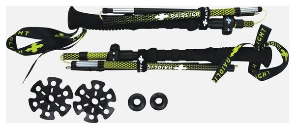 Raidlight Hybrid Carbon Yellow Trail Poles