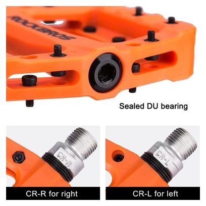 Pedals bike mountain nylon orange