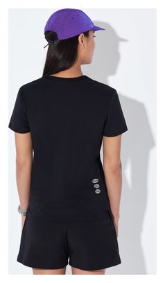 Maillot de manga corta Circle Athletic Run Mujer Negro