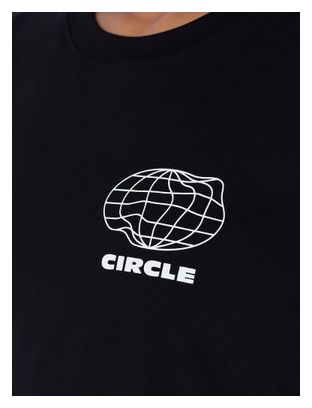 Maillot de manga corta Circle Athletic Run Mujer Negro