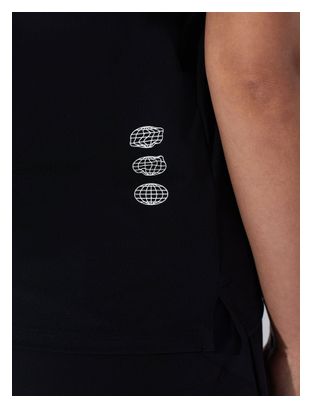 Maillot de manga corta Circle Athletic Run Mujer Negro