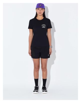 Maillot de manga corta Circle Athletic Run Mujer Negro