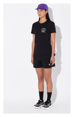 Maillot de manga corta Circle Athletic Run Mujer Negro