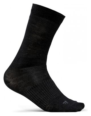 Socks x2 Craft Core Wool Black Unisex
