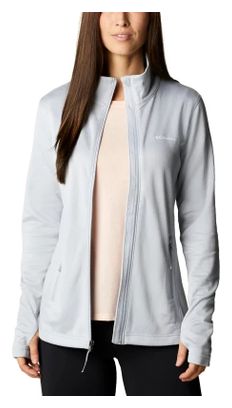 Columbia Park View Grid Forro polar cremallera completa gris mujer