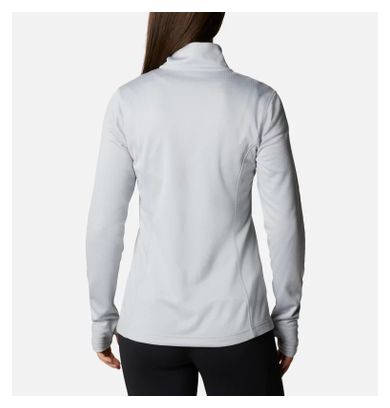 Columbia Park View Grid Forro polar cremallera completa gris mujer