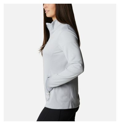 Columbia Park View Grid Forro polar cremallera completa gris mujer